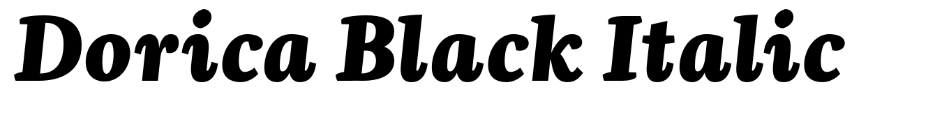 Dorica Black Italic